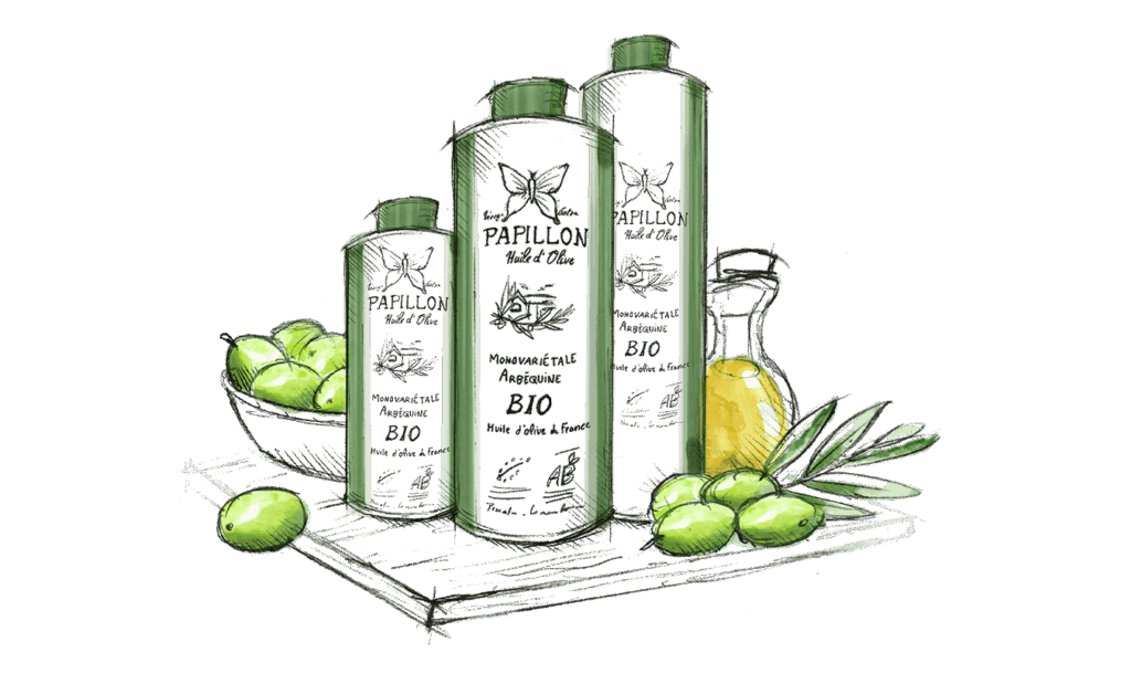 Gamme Huile d'Olive bio vierge Papillon